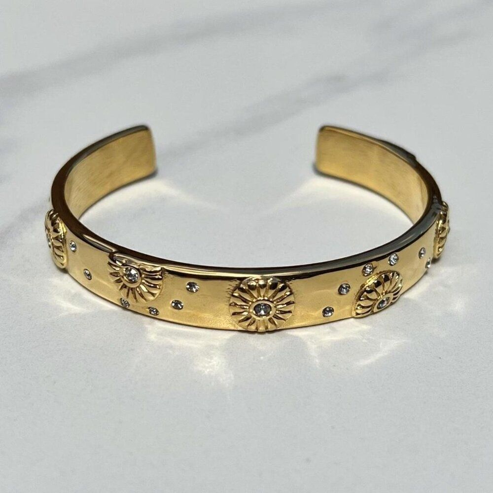 New! “Solange” Engraved Gold Bracelet